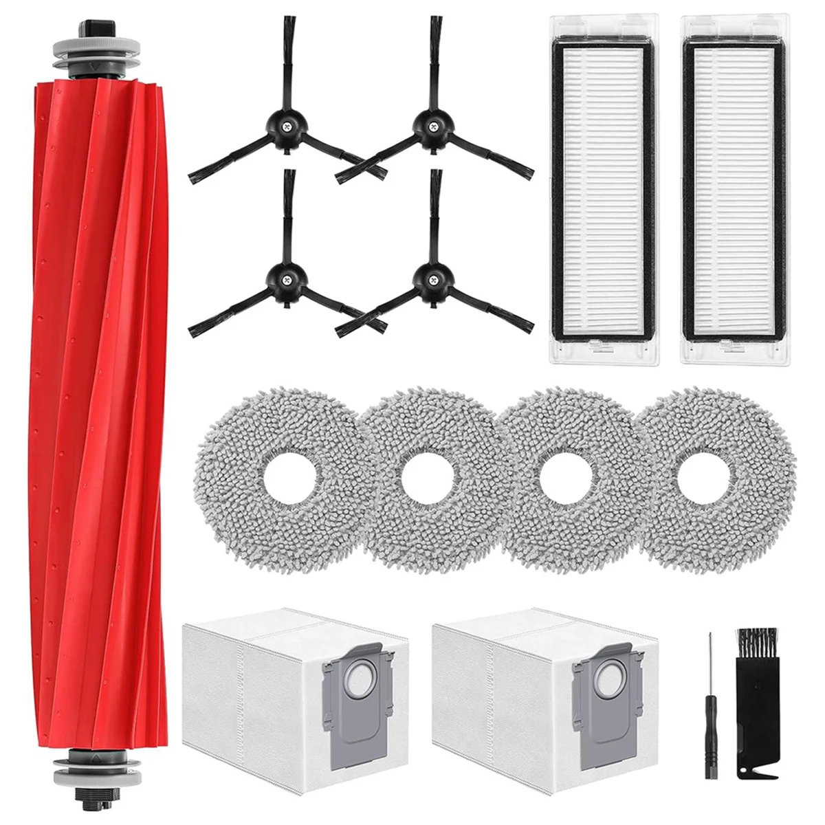 

Q Revo Replacement Parts Accessories Compatible for Roborock Q Revo Rbot Vacuum Cleaner, Roller Brush, HEPA Filters