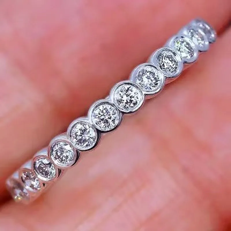 Finger Ring Zircon Crystal Ring Amethyst Zirconia Ring Wedding Rings Wedding Ring Exquisite White Zircon Engagement Jewelry for Women's Fashion Finger Accessories Party Ring