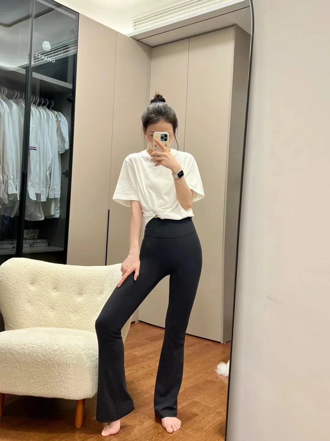 Women Flare Pants High Waist Sexy Slim Groove Pants Elastic Butt Lift Fashion Casual Streetwear Skinny Flare Leggings Yoga Pants
