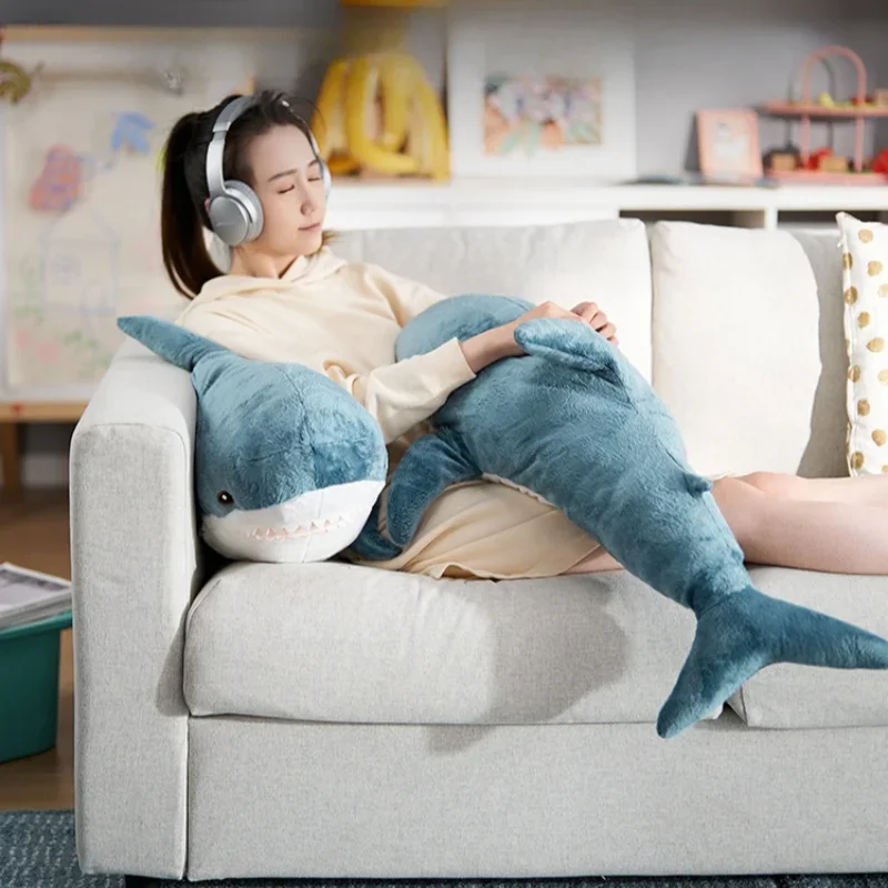 Plush Doll Body Pillow Shark Plush Body Pillow Sofa Decorative Long Sleeping Back Cushion Decor