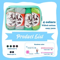 Beginner Crochet Yarn Crochet Knitting Easy Yarn for Beginners with Easy-to-See Stitches Yarn for Bag Keychain Flower Animal 2