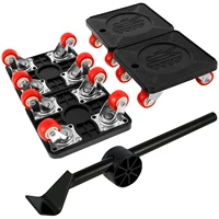 Furniture Lifter Mover Tool Set 330lbs Heavy Duty Furniture Moving Tool 360° Rotation Lifter Mover with 4 Wheels Bar Moving 1