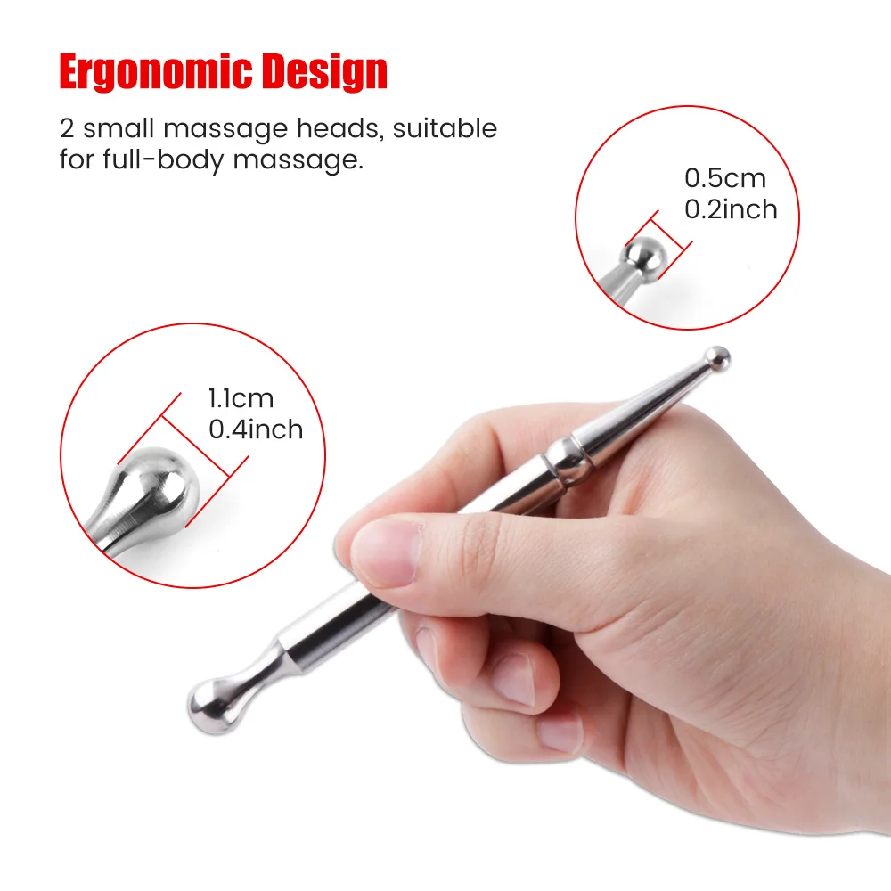 Acupuncture Pen Stainless Steel Massage Stick Body Massager Meridian Energy Pen Facial Reflexology Acupressure Tool Dropshipping