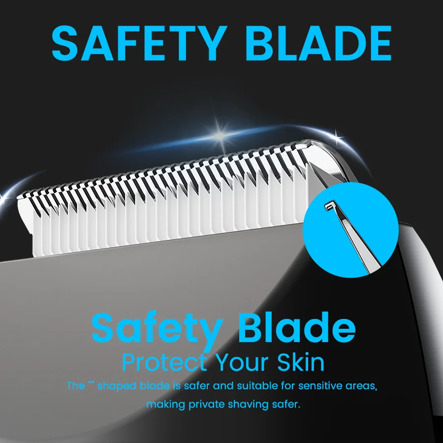 2-in-1 Trimmer for Sensitive Skin-Cordless Men/Women Groomer w/ Fast Charge & Dual Blades