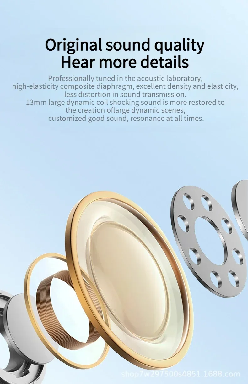 Wireless Earphones Bluetooth Headphones Noise Cancell Stereo Music Earbuds Touch Control Earbud With Microphone Pro 4 lanyard