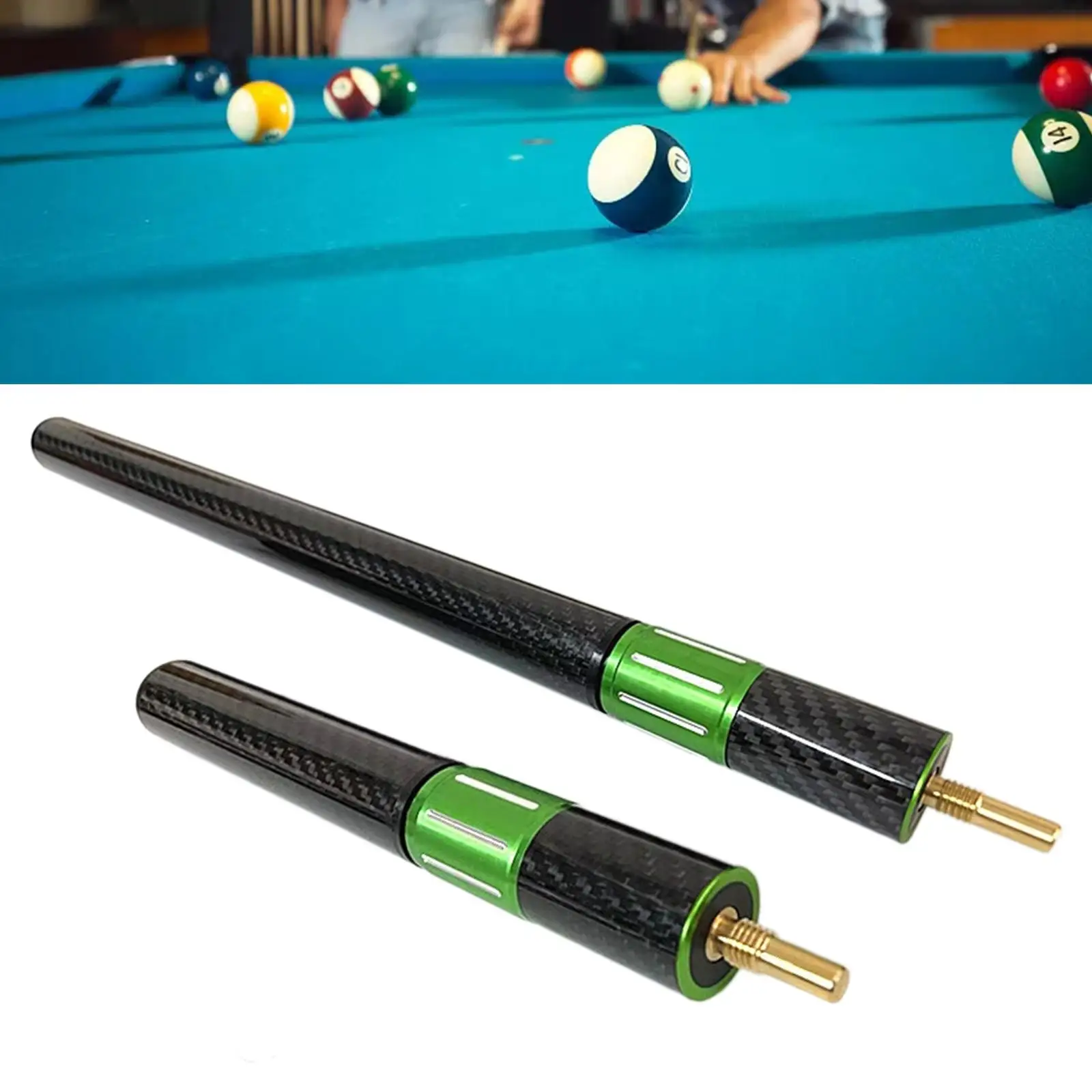 Billiard Cue Extension Lightweight Snooker Compact Pool Stick Extension