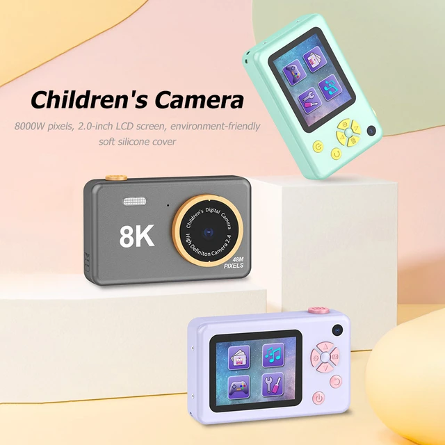 Cámara para niños, regalos para niños y niñas de 3 a 9 años, cámaras de  video digitales HD 1080P para niños pequeños, cámara digital de alta