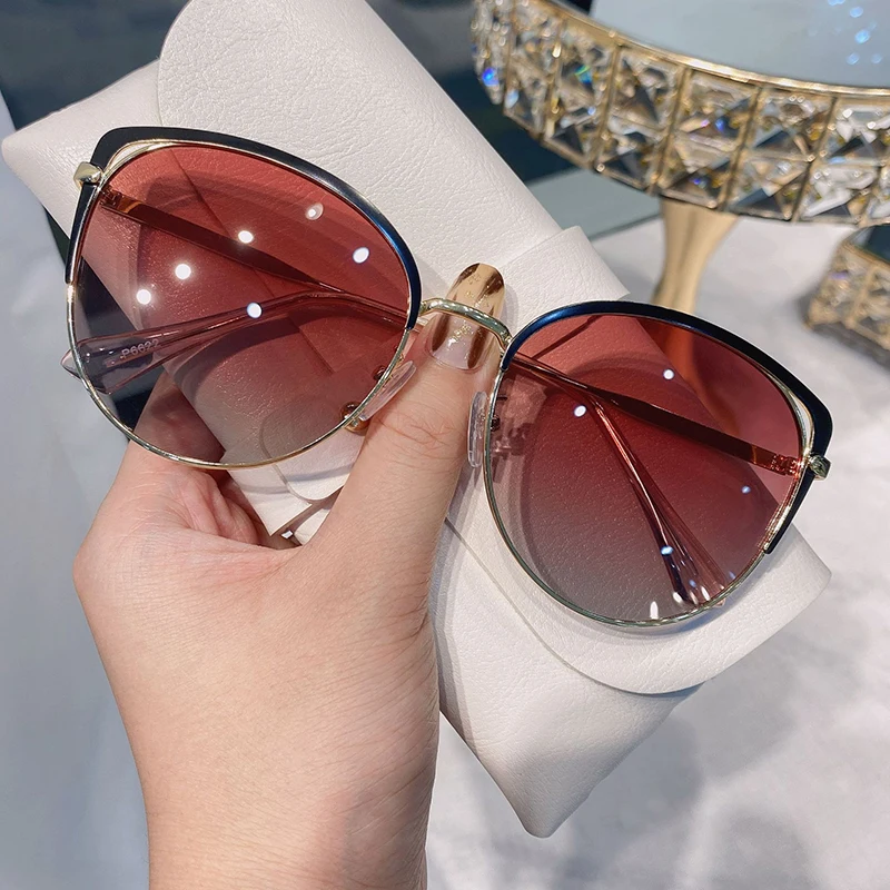Gafas De Sol Polychromadas Retro Tipo Ojo De Gato Para Mujer