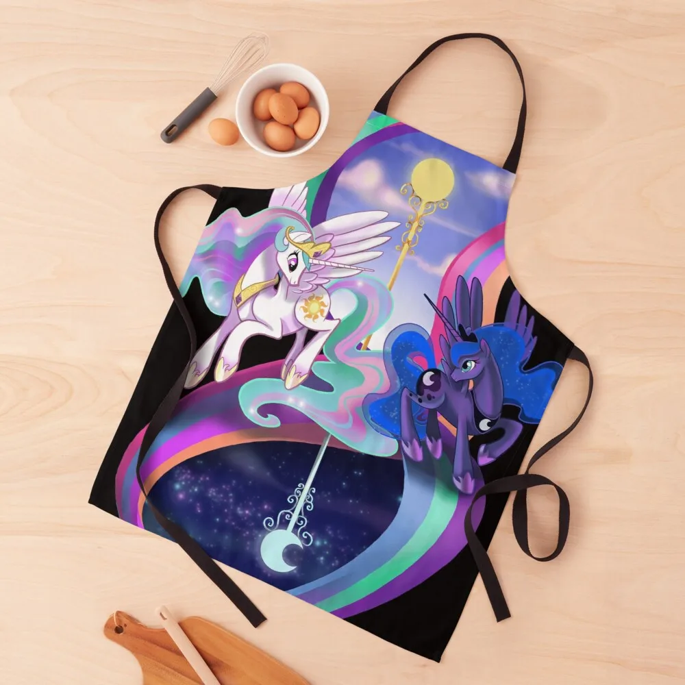 

Sun and Moon Sisters- MLP Apron Kitchenwear