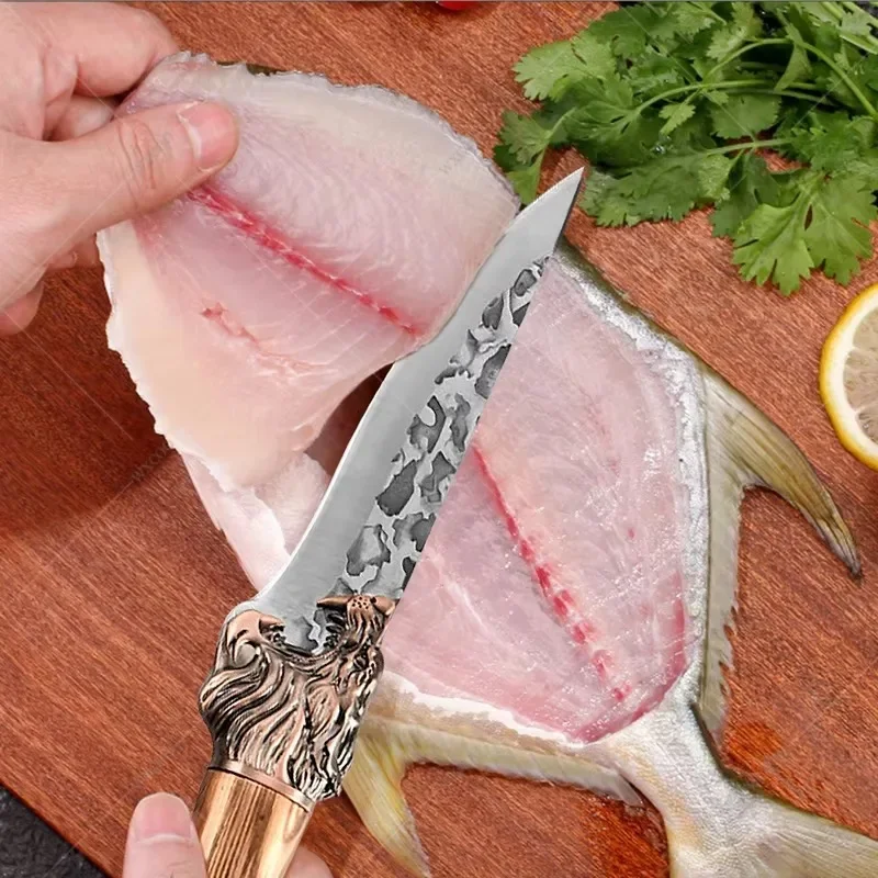 Kitchen Knives WXCOO Forged Kitchen Chef Knife Set Stainless Steel Meat Fish Fruit Vegetables Slicing Knife Butcher Boning Cleaver Knives