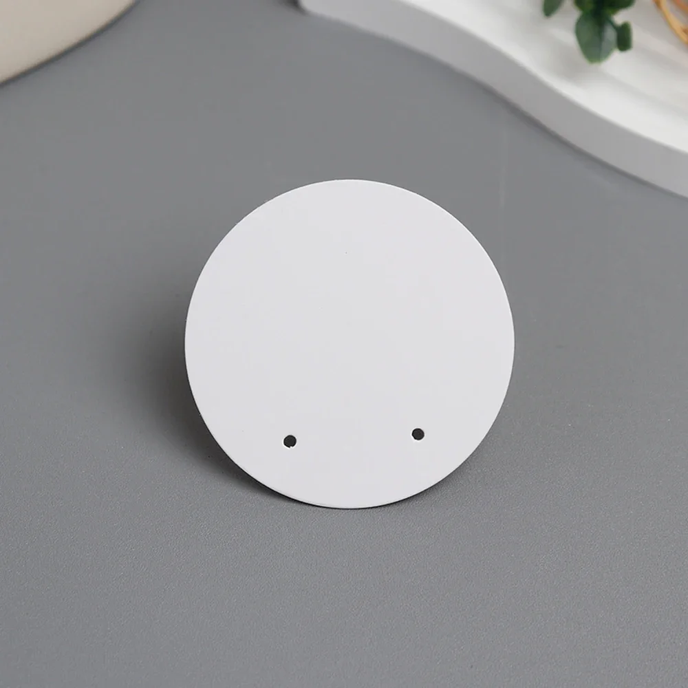 50pcs 6cm Round Blank White Craft Cardboard Display Cards Holder for Earrings DIY Accessories Packages Small Business Wholesale
