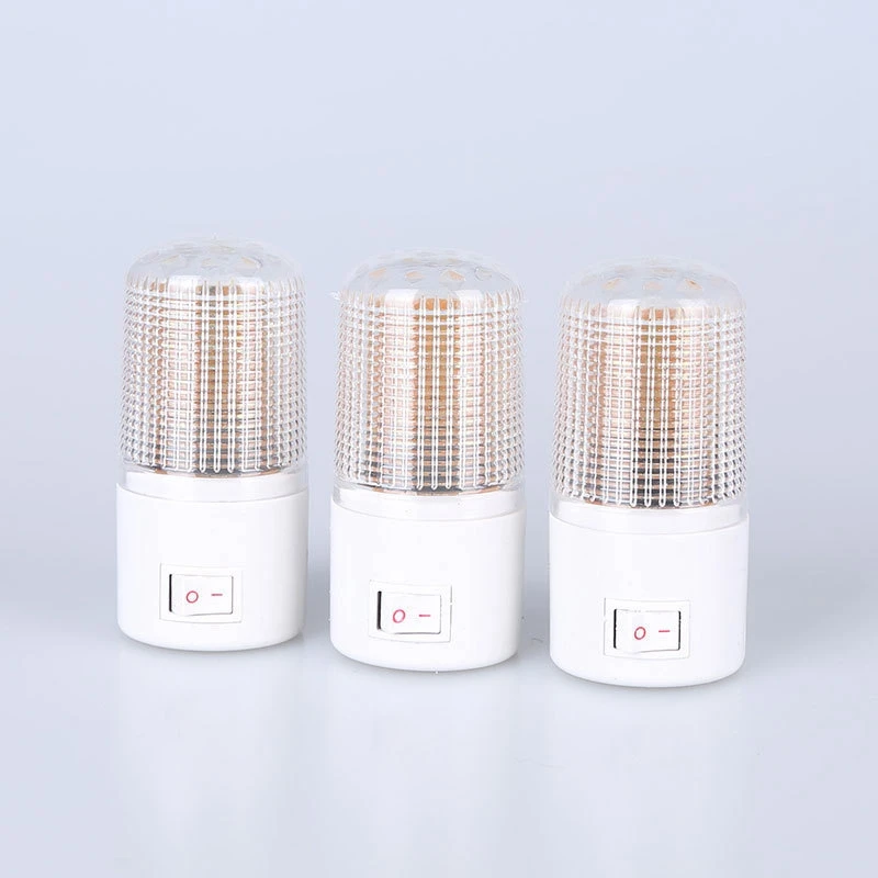 LED 소켓 야간 조명 플러그인 벽 램프 에너지 절약형 스위치 포함 수유용 침실 침대 옆 복도 계단 캐비닛 조명