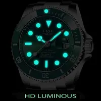 LIGE-Montre de plongée étanche pour homme, montre-bracelet à quartz, horloge de date, montres de sport, mode de luxe, marque supérieure, 30 iko 3