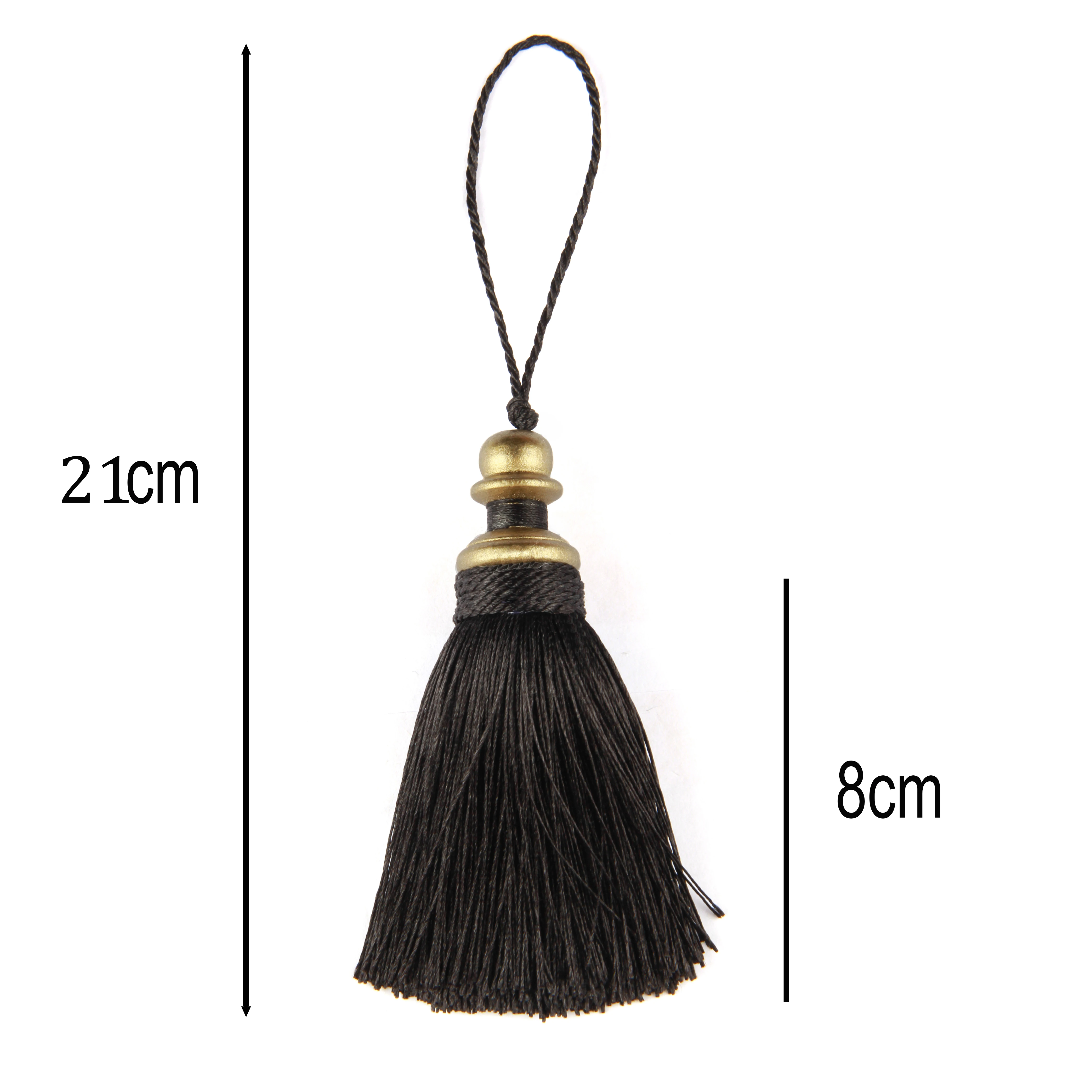 Golden Tassel Fringe Decorative Silk Rope for Home Decor and DIY Crafts