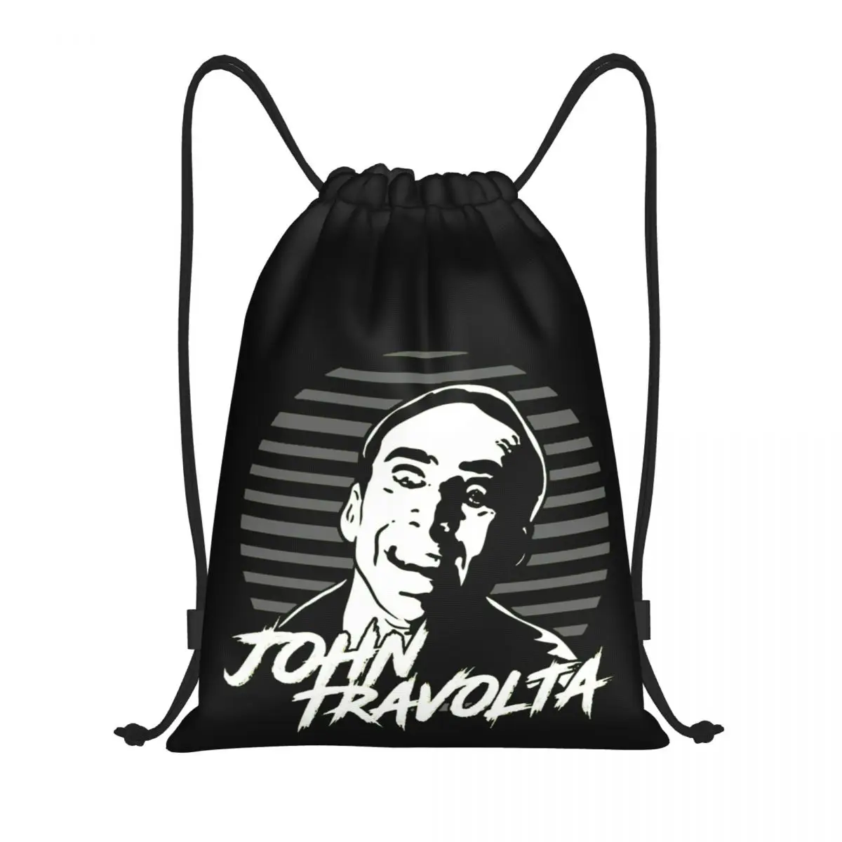 

Nicolas Cage John Travolta Face 2 Drawstring Bags Gym Bag Knapsack Firm Graphic Vintage Backpack Funny Novelty