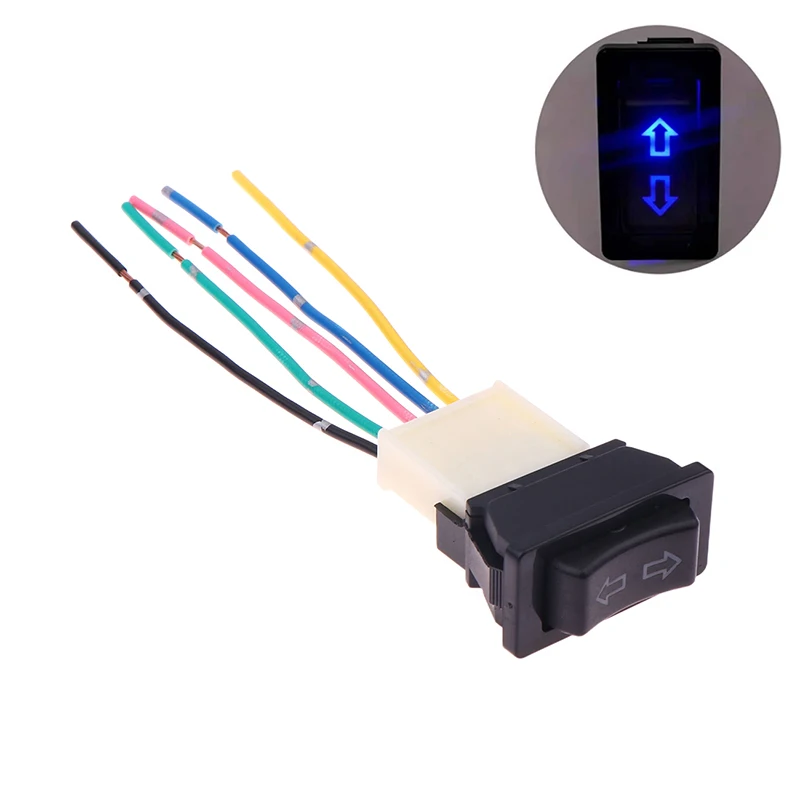 Universal Auto Car Power Window Switch with Illuminated Lifting Action and Harness