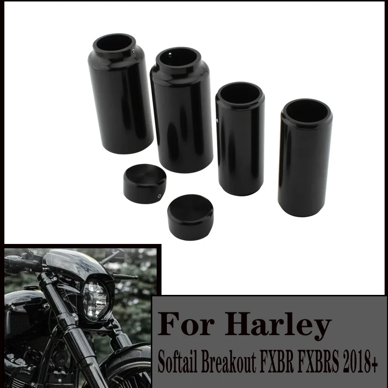 

Для Harley Softail breaker Out FXBR FXBRS 18 + 6 шт. черные колпачки для вилки, комплект колпачков