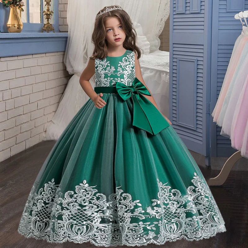 Girl Dresses for Weddings Pageant Dresses for Kids Prom Dress up for the Holy Communion Dresses for Girls Lace Pearls