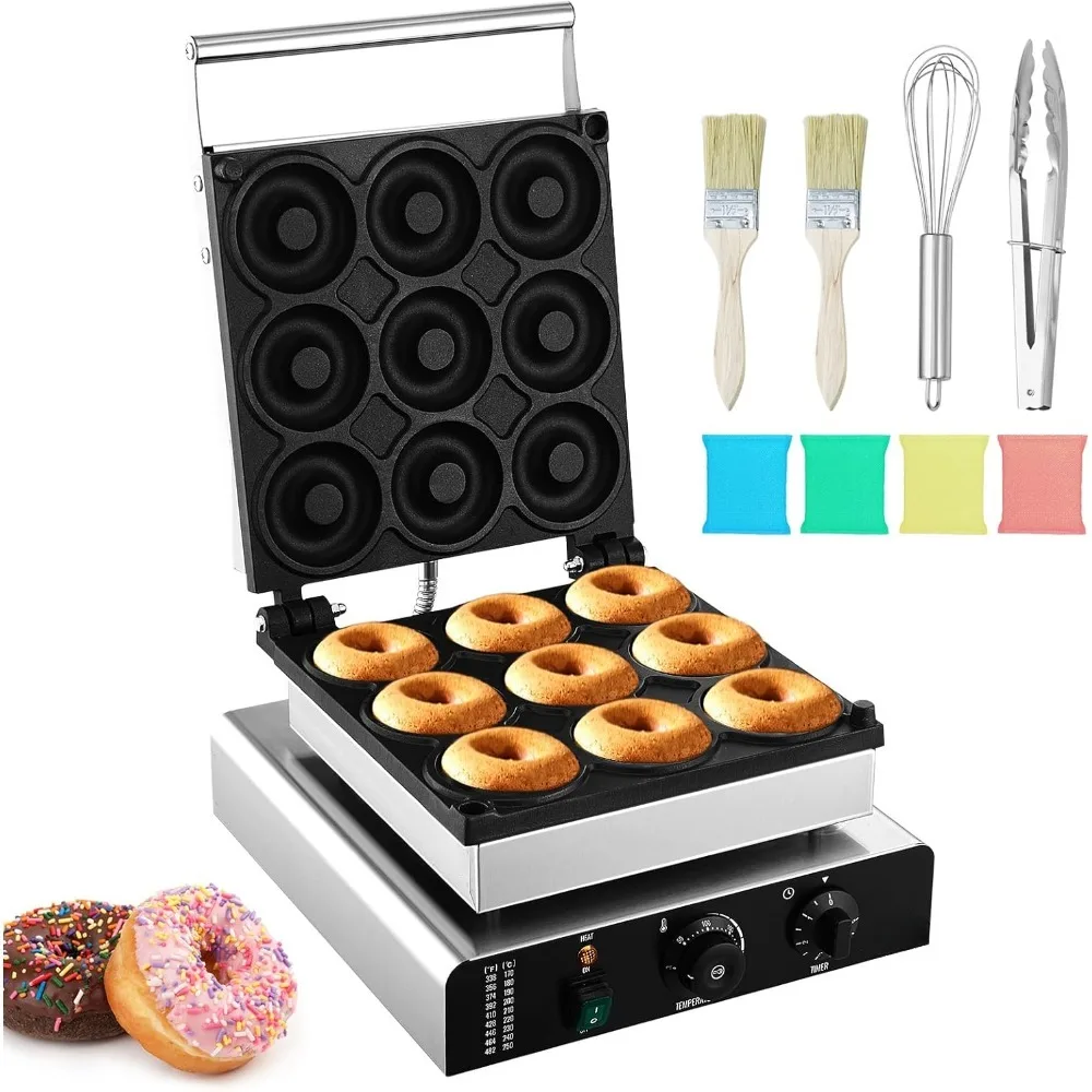 Doughnut Maker, commercial 9-hole double-sided heated waffle maker, for restaurant and home, breakfast maker 3