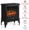 Compact Electric Fireplace Stove, 18” Freestanding Stove Heater with Realistic Flame - Overheating Safety Protection 2