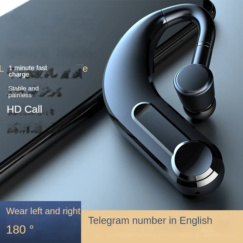 New Wireless Bluetooth Headset Hanging Ear Business Bluetooth Headset Sports Running in-ear Bluetooth Headset Thin Comfortable