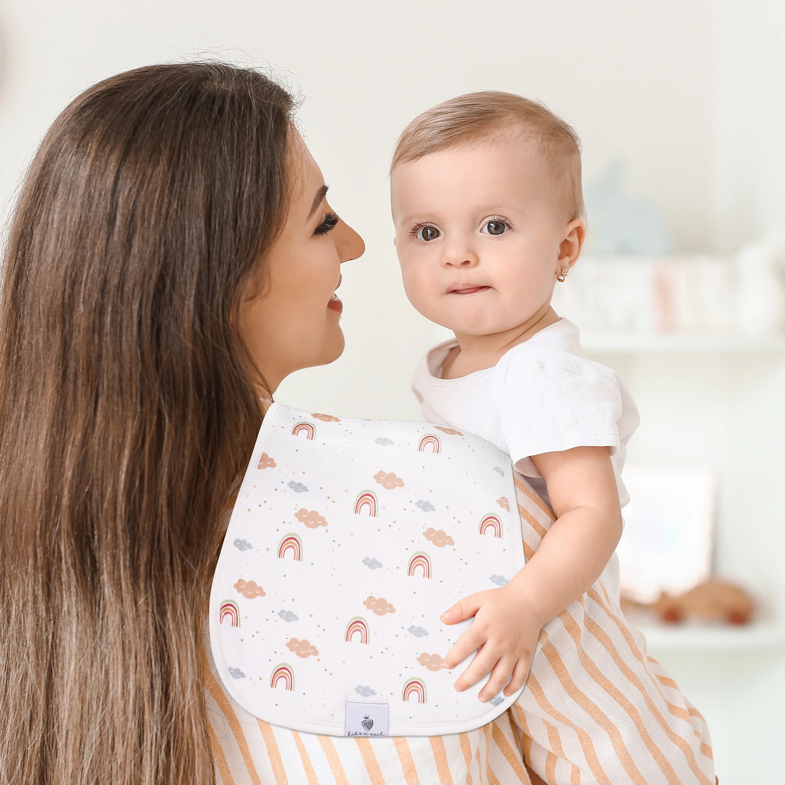 Set di panni per Burp per bambini in cotone organico 100% Premium per ragazze e ragazzi asciugamani assorbenti a 3 strati tamponi per Burping bavaglini per neonati