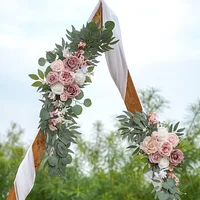 2pcs Wedding Decoration Flowers, Artificial Rose Wreaths,Suitable for Outdoor Decoration,Home Decoration,Wedding Arch Decoration 4