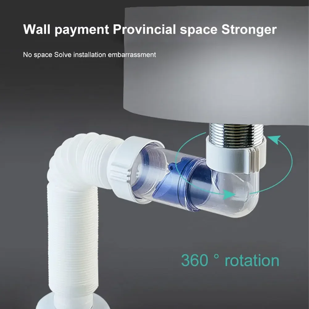 อ่างล้างหน้าท่อระบายน้ํากลิ่นโค้งท่อท่อระบายน้ําห้องน้ําแนวนอน Arrangement Wall ท่อระบายน้ําน้ํารั่วปลั๊กเครื่องมือ 1