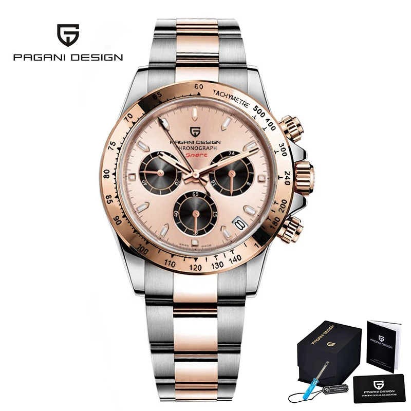 PAGANI DESIGN MOVIMENTO al Quarzo Japan Seiko VK63 orologio da uomo EUR