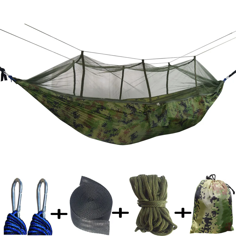 

Outdoor Anti-mosquito Hammock Portable Camping 1-2 Person Hanging Bed With Mosquito Net Ultralight Tourist Sleeping Hammock