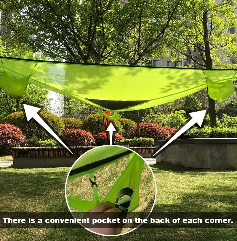 3 4 5 Person Triangle Hammock Portable Mesh Hanging Tree Tent Outdoor Camping Cycling Sleeping Bed Car Self Driving Beach Mat 3