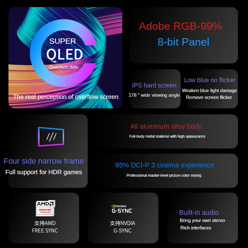 15.6 ġ QLED 1080P HDR  IPS ȭ  c HDMI ȣȯ ǻ , ġ PS5 Xbox Ʈ ȭ