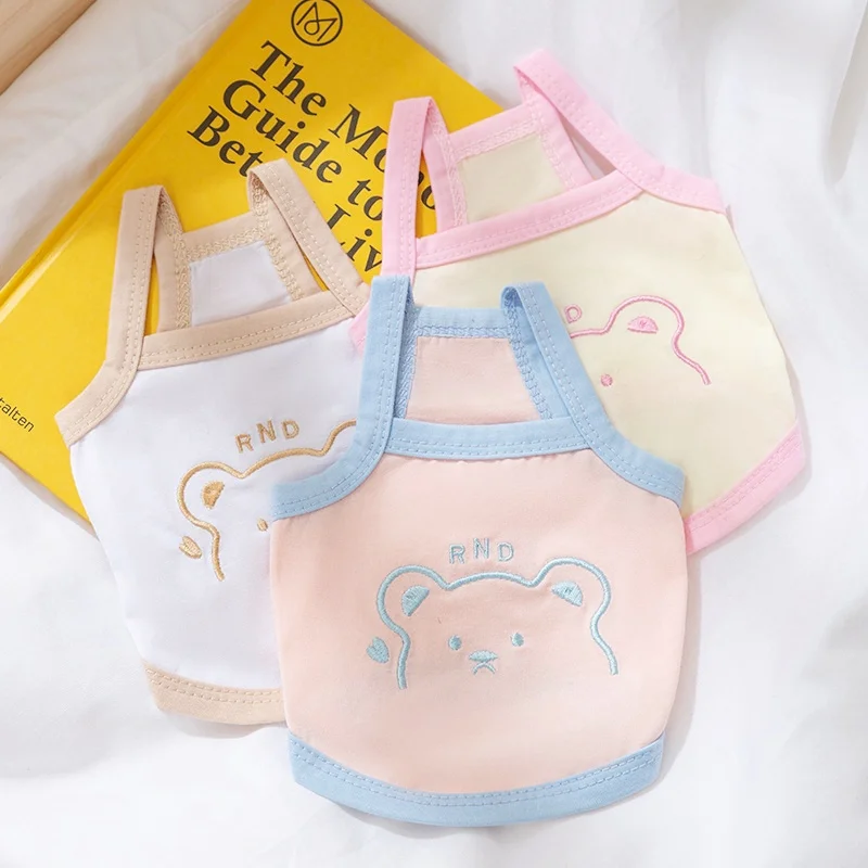 

Одежда для маленьких собак, летняя подтяжка для собак, жилет, милая одежда для щенков, жилет с рисунком медведя, жилет для кошек, рубашка для домашних животных, принадлежности для чихуахуа