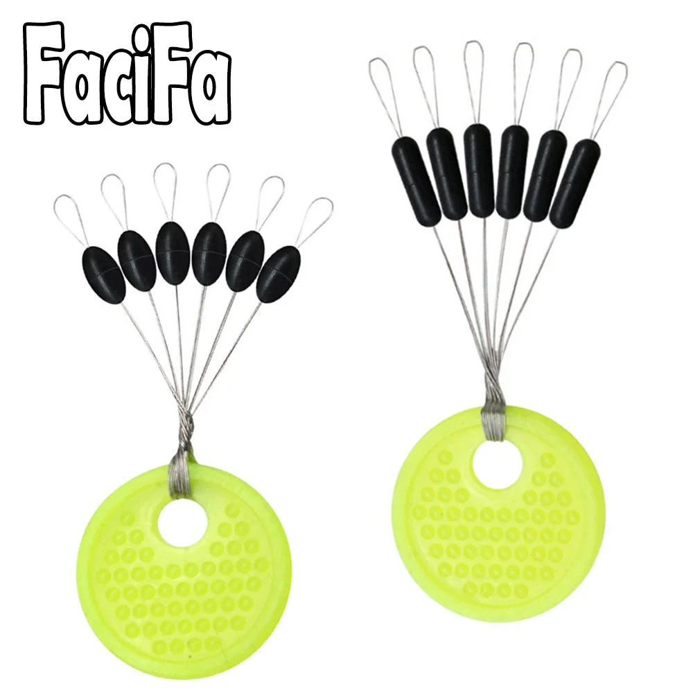 Rubber Silicon Space Bean Profession Fishing Float Resistance Anti-Strand fishing Line gear Connector Stopper 60 pcs 10 Group