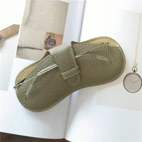 Sac à lunettes en cuir souple, étui à lunettes portable, lunettes de soleil, sac de rangement pour lunettes pour hommes et femmes, housse de protection 4