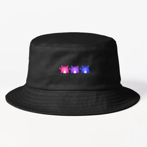 

Bisexual Kittens Bucket Hat Bucket Hat Women Sport Boys Sun Spring Black Solid Color Fishermen Outdoor Casual Caps Hip Hop