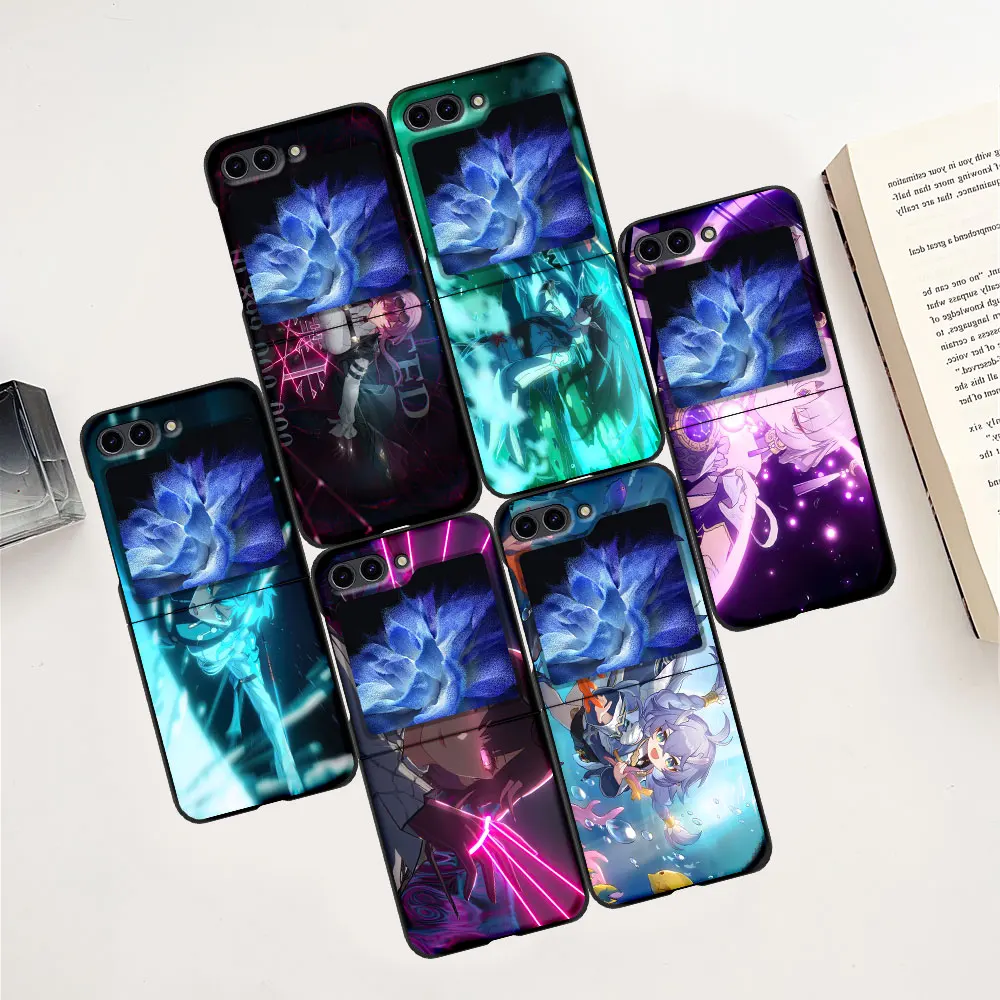 Honkai Star Rail Case Per Samsung Galaxy Z Flip5 Hard Pc Cover Per Cellulare Z Flip 5 Zflip5 Guscio Protettivo Pieghevole Nero
