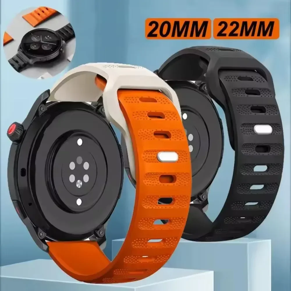 Comfortable & Breathable Silicone Replacement Wristband (20mm/22mm)