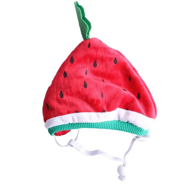 

Pet Watermelon Hat Small Dog Pet Hat Green Pet Hat Comfortable Fruit Shaped Adjustable Headwear For Cat Rabbit Puppy And Other