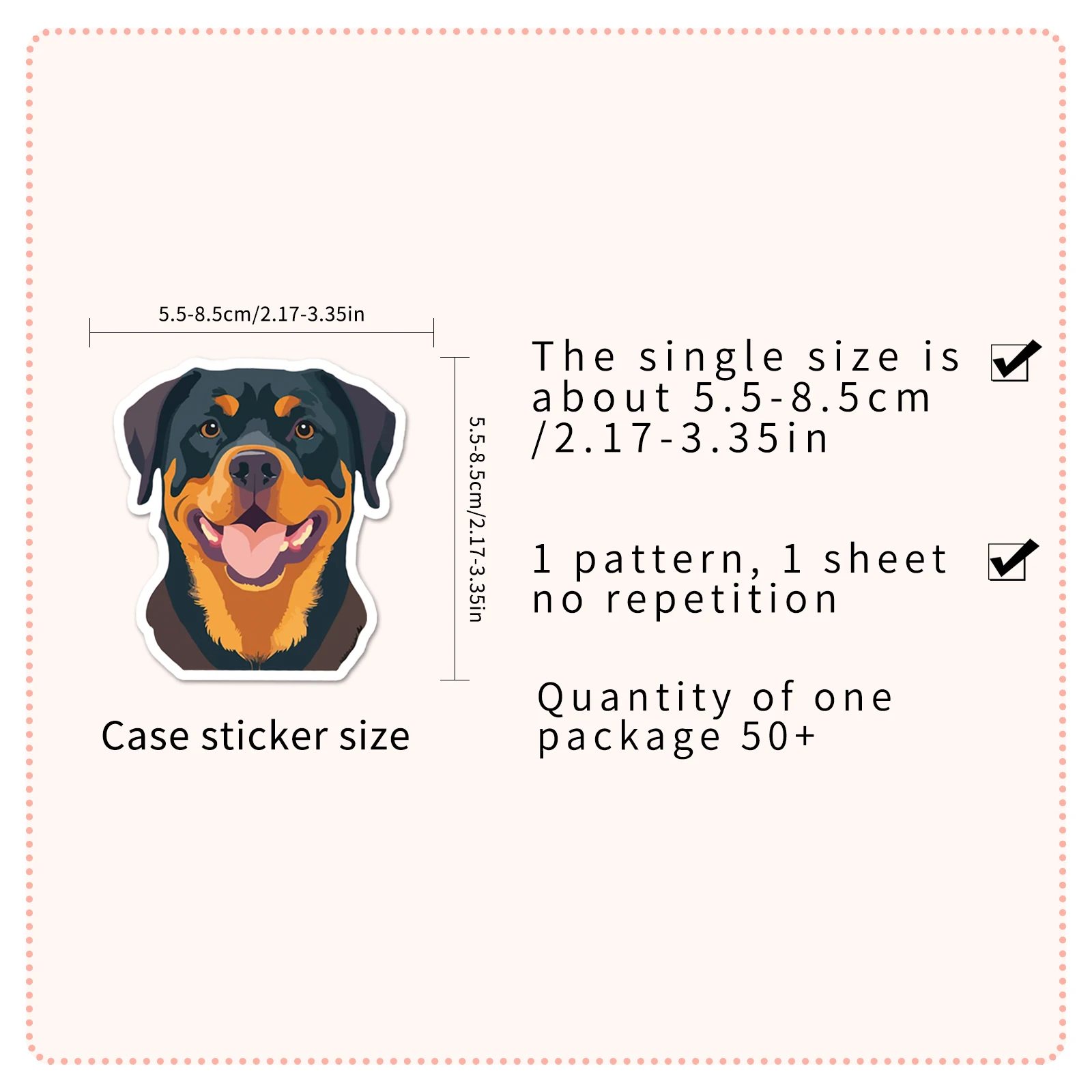 50pc The Rottweiler series Cartoon Cute Graffiti Stickers Suitcase Laptop Guitar Skateboard Personalized Decoration Stickers anime stickers diy poster sticker