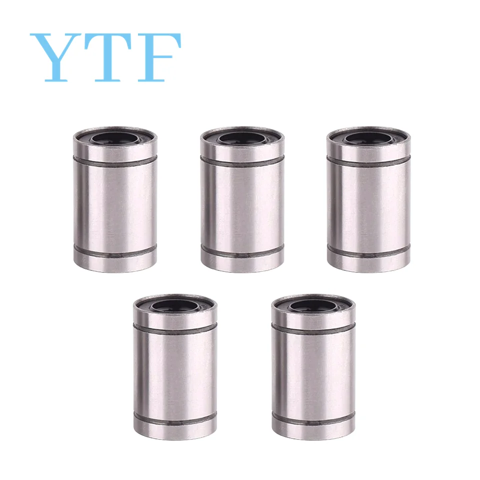 LM5/6/8/12UU Ball Bearings 8mm Bushing For CNC 3D Printers Parts Rail Linear Long Rod Shaft Part 8mm*15mm*24mm Aluminum Bush