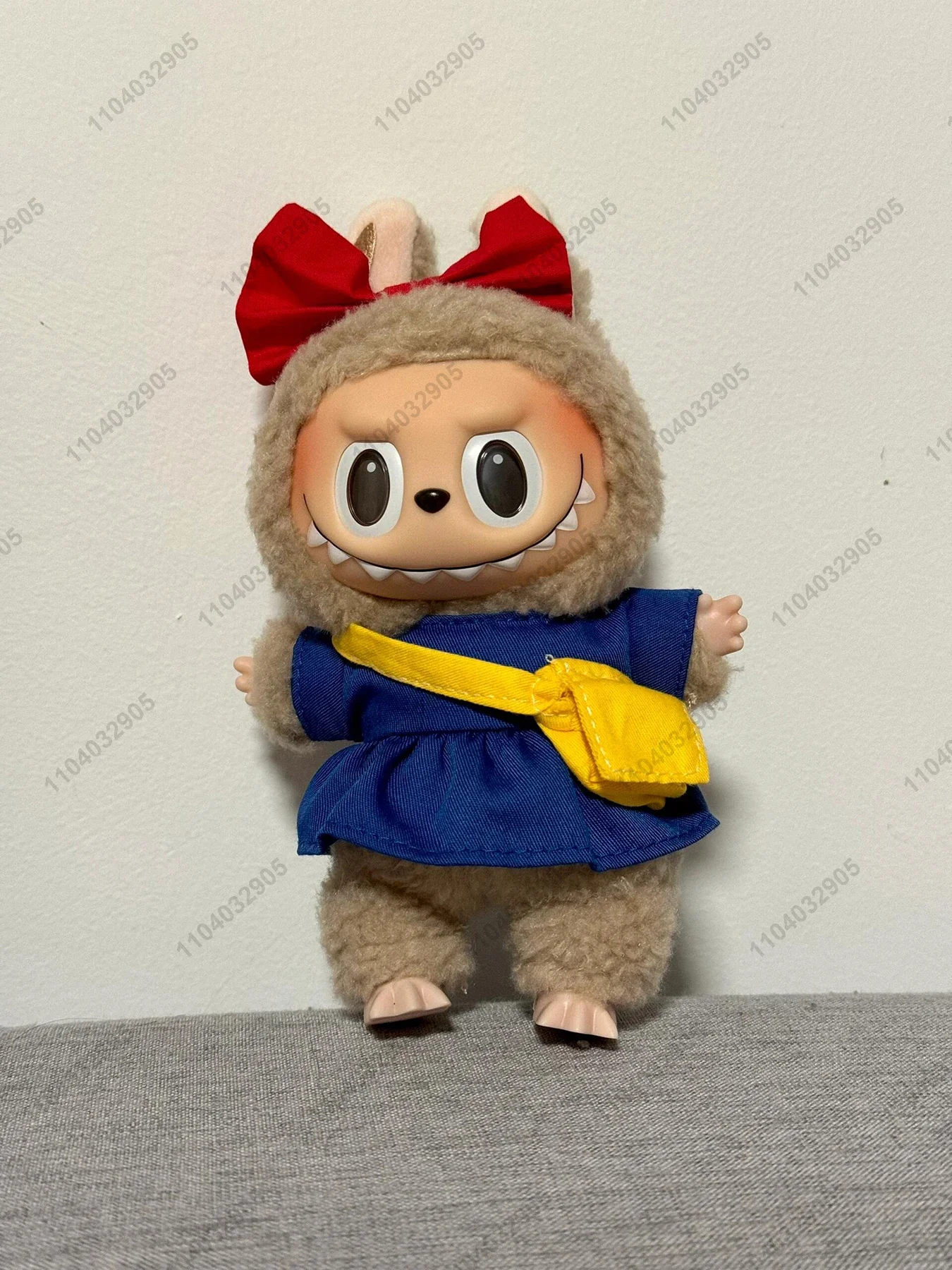 Labubu The Monster Kiki Costume Cartoon Clothes 1:1 Original Replica Vinyl Doll Action Figure Bag Charm Pendant Gift