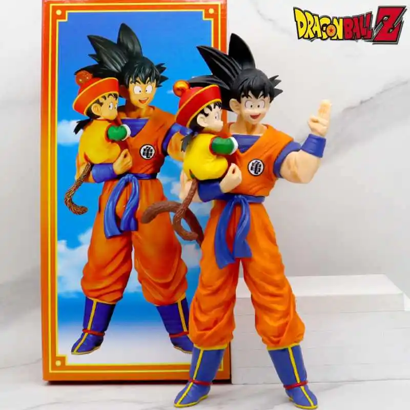 Anime Dragon Ball Son Goku With Gohan Figure Son Goku Figurine 30cm Pvc  Action Figures Collection Model Toys Birthday Gifts