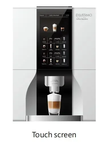 10.1 Inch Big Screen Commercial Coffee Machine With 2 Bean Containers And 4 Soluble Canisters 3
