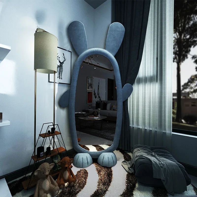 

Rabbit Full Body Mirror Standing Aesthetic Makeup Irregular Large Full Length Mirror Cute Long Cool Decoration Maison Decoration