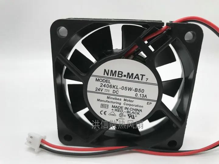 

Freight free original NMB 6015 2406KL-05W-B50 DC24V 0.13A 6CM frequency converter cooling fan