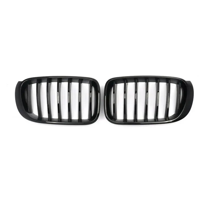 

Car Left & Right Gloss Black Kidney Grille Front Compatible for BMW X3 X4 F25 F26 2014-2017