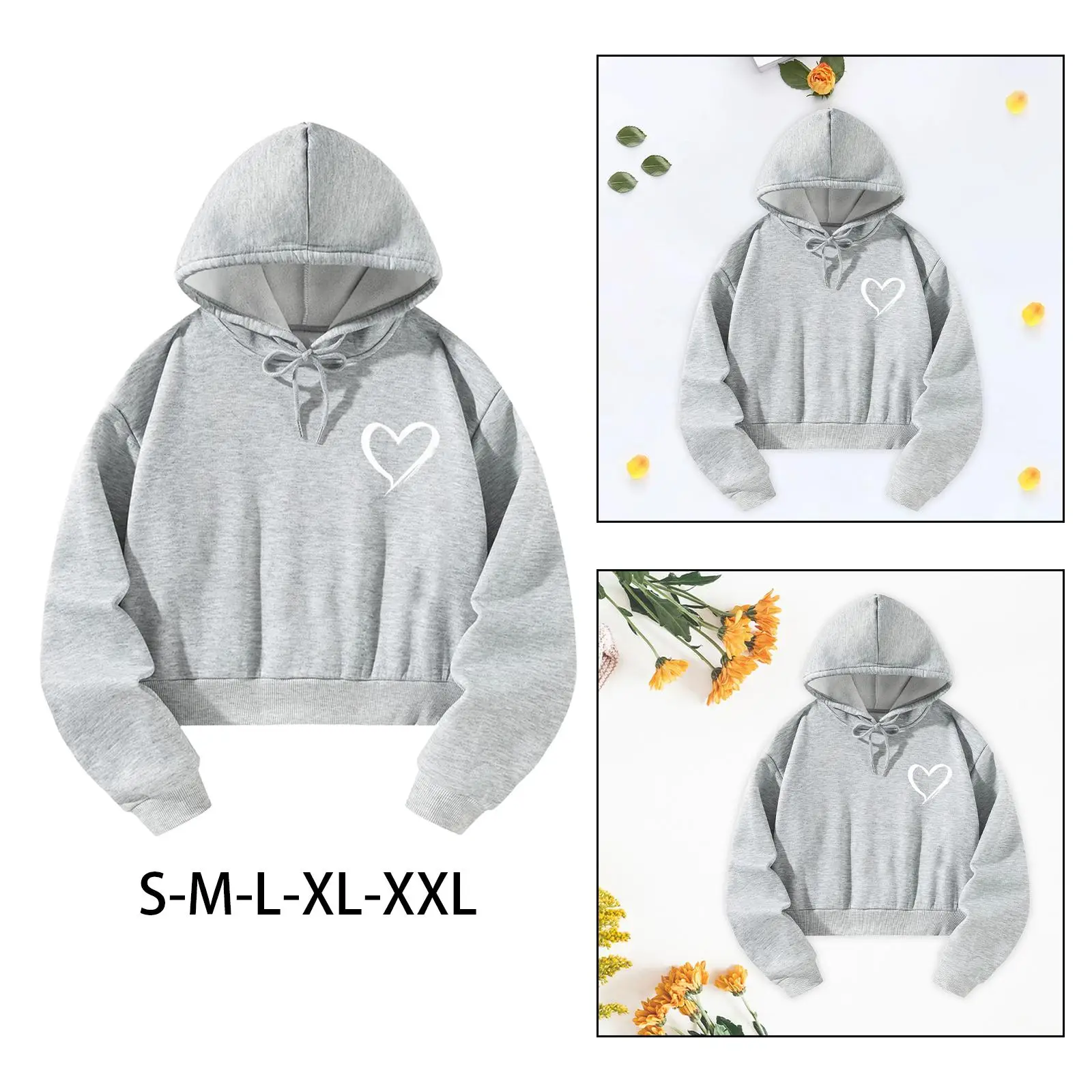 Women Cropped Hoodie Breathable Activewear Comfortable Stylish Pullover Crop Top Hoodie for Workout Work Sports Shopping Street