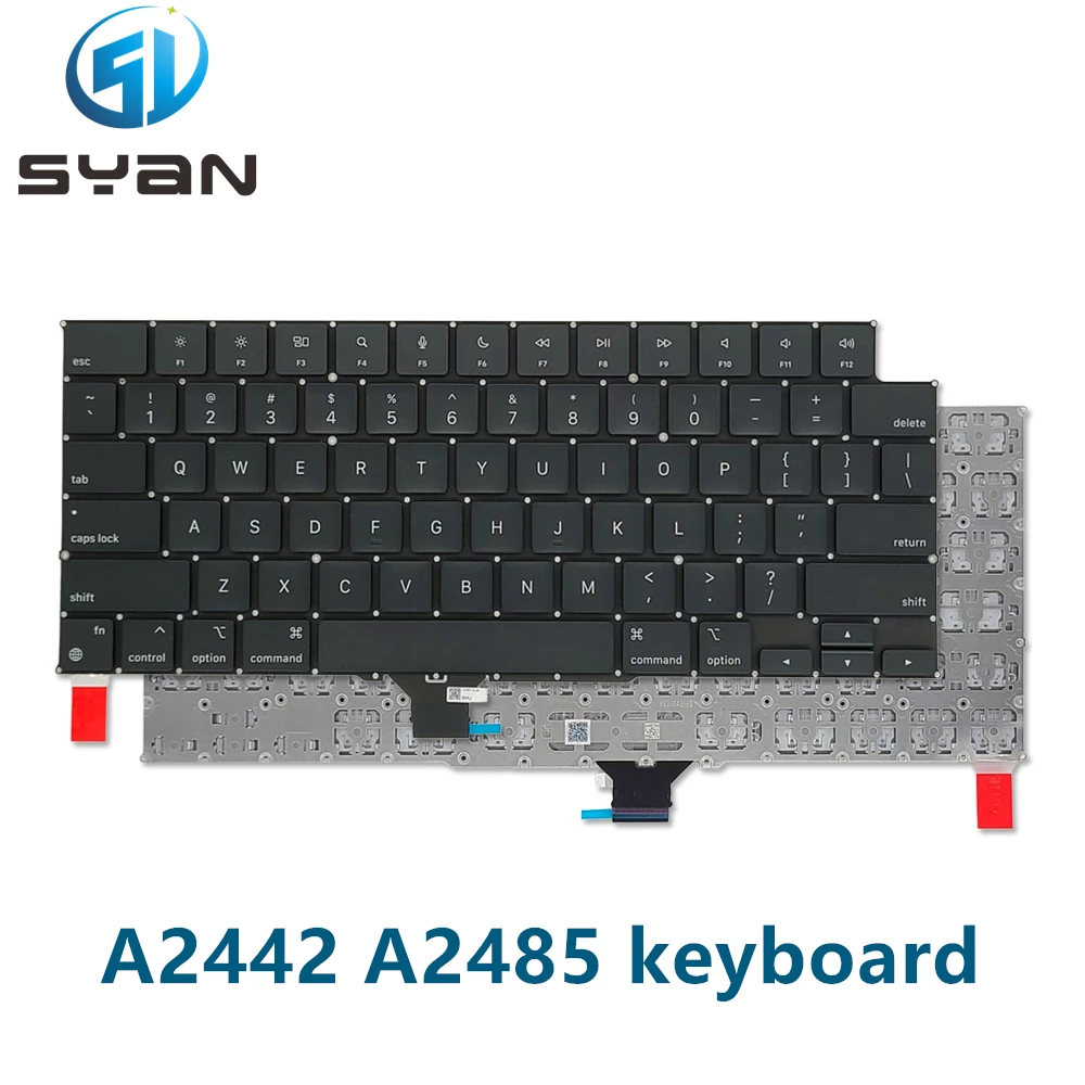 Nuovo Ricambio Per Macbook Pro 14 "16" M1 Pro/Max A2442 A2485 Tastiera Us Uk French German Sapin Coreano Russo 2021 Anno