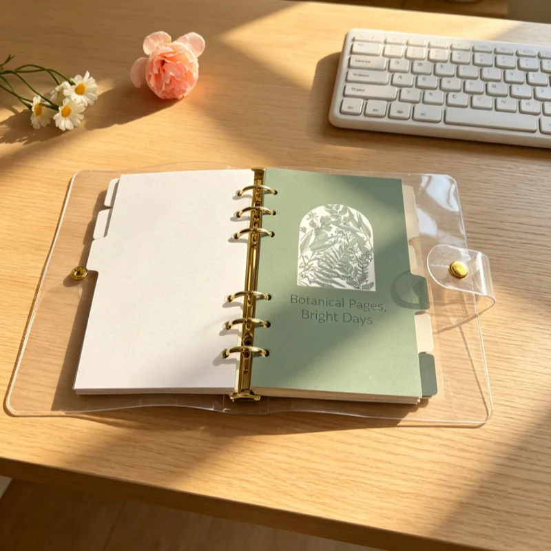 Green Plant Index Partition Inner Core for Binder Planner Notebook - Stationery Paper Divider Accessory
